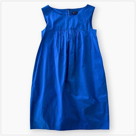 Theory Royal Blue Kadie Sleeveless Summer Bubble Mini Dress Sundress Size 0 - Picture 1 of 3